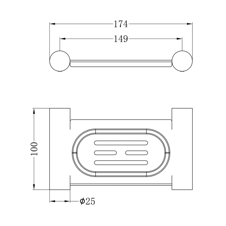 Nero New Mecca Soap Dish Holder Brushed Bronze Bathroom Accessories Nero