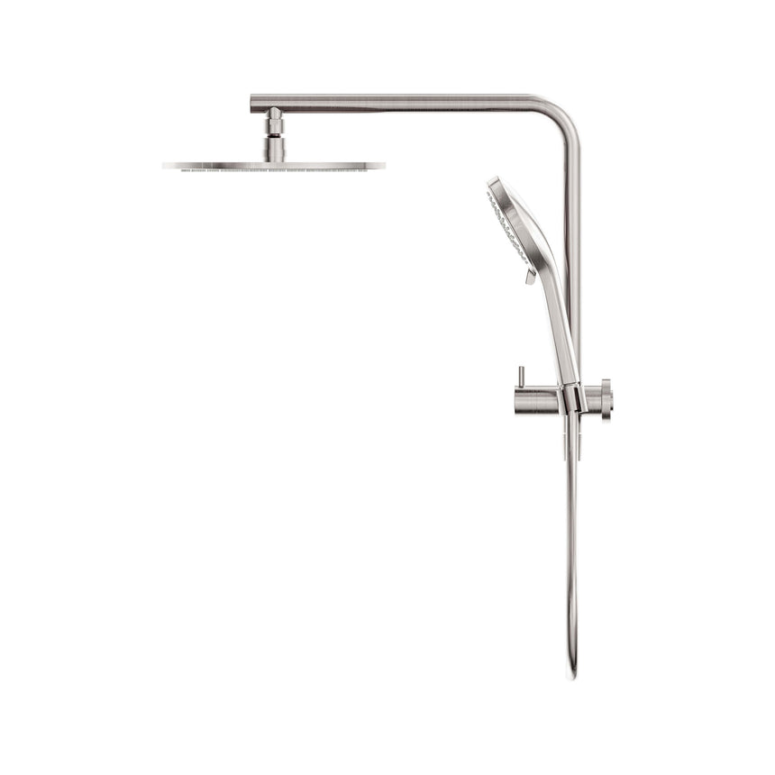 Nero Mecca 2 In 1 Twin Shower Brushed Nickel Bathroom Accessories Nero