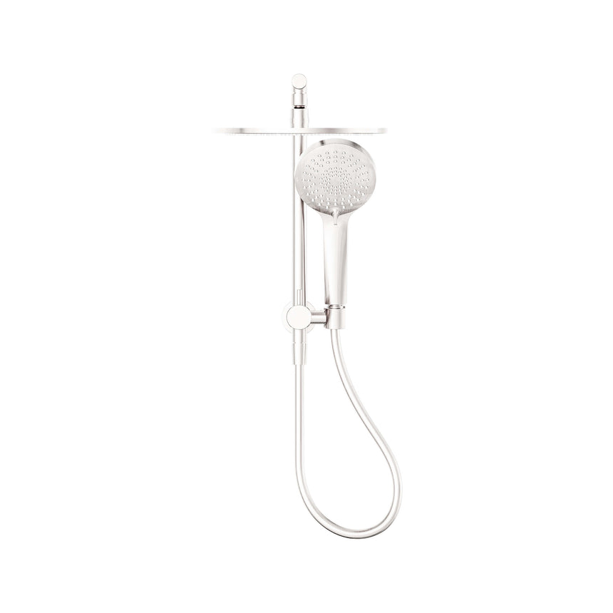 Nero Mecca 2 In 1 Twin Shower Brushed Nickel Bathroom Accessories Nero