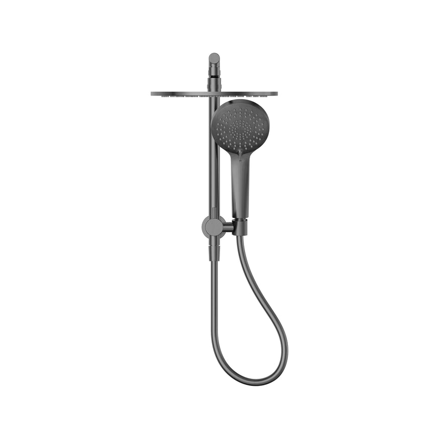 Nero Mecca 2 In 1 Twin Shower Gun Metal Bathroom Accessories Nero