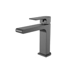 Nero Bianca Basin Mixer Straight Spout Gun Metal