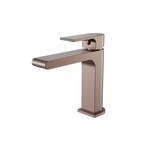 Nero Bianca Basin Mixer Straight Spout Brushed Bronze