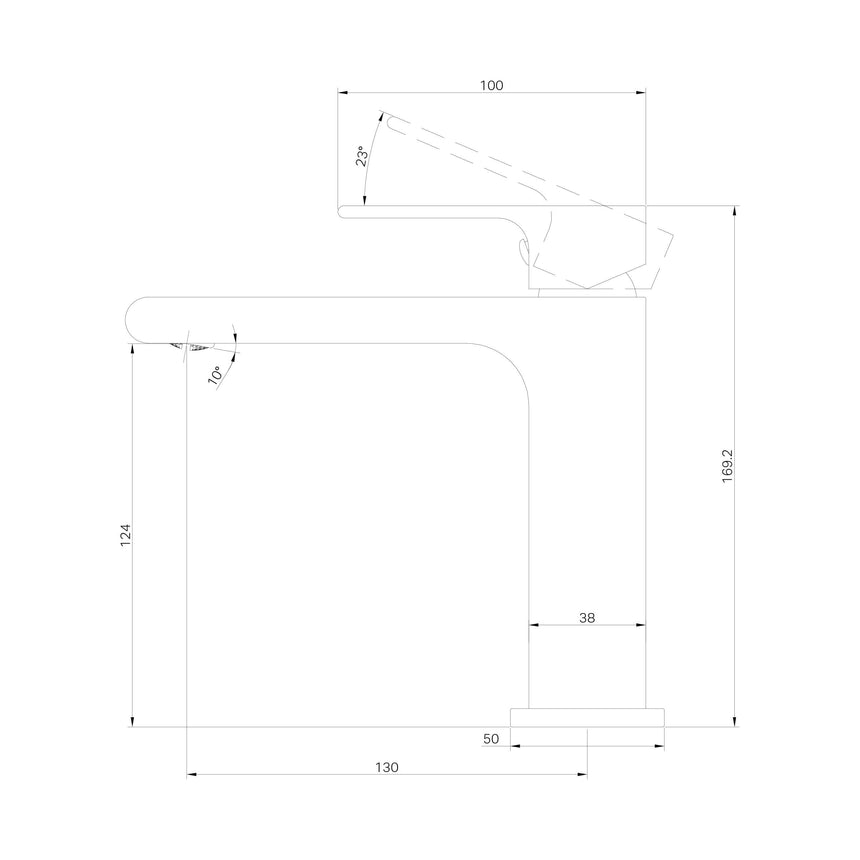 Nero Bianca Basin Mixer Straight Spout Brushed Bronze Bathroom Accessories Nero