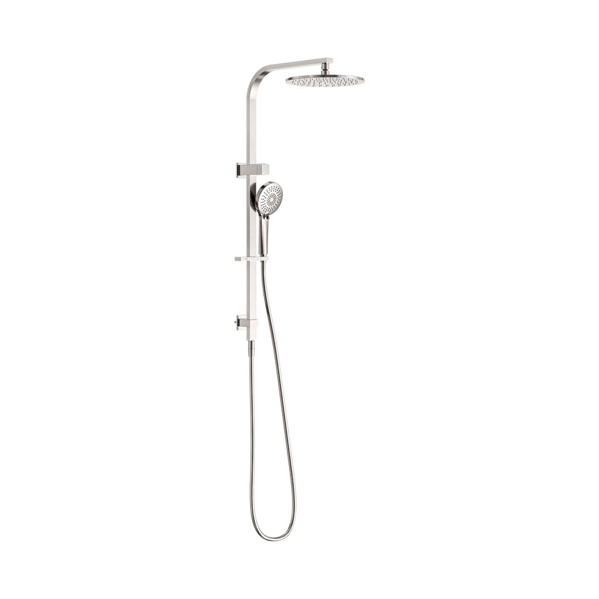 Nero Bianca Twin Shower Brushed Nickel Shower Nero Default Title