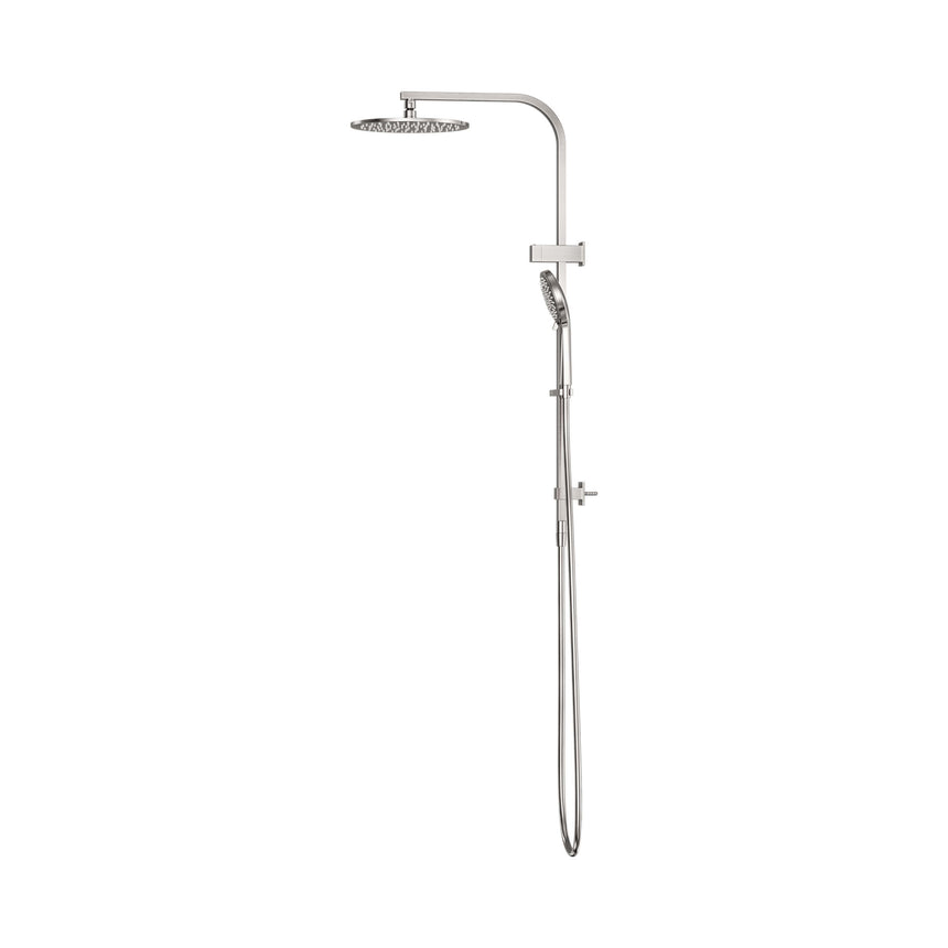 Nero Bianca Twin Shower Brushed Nickel Shower Nero