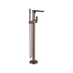 Nero Bianca Freestanding Bath Mixer With Hand Shower Brushed Bronze