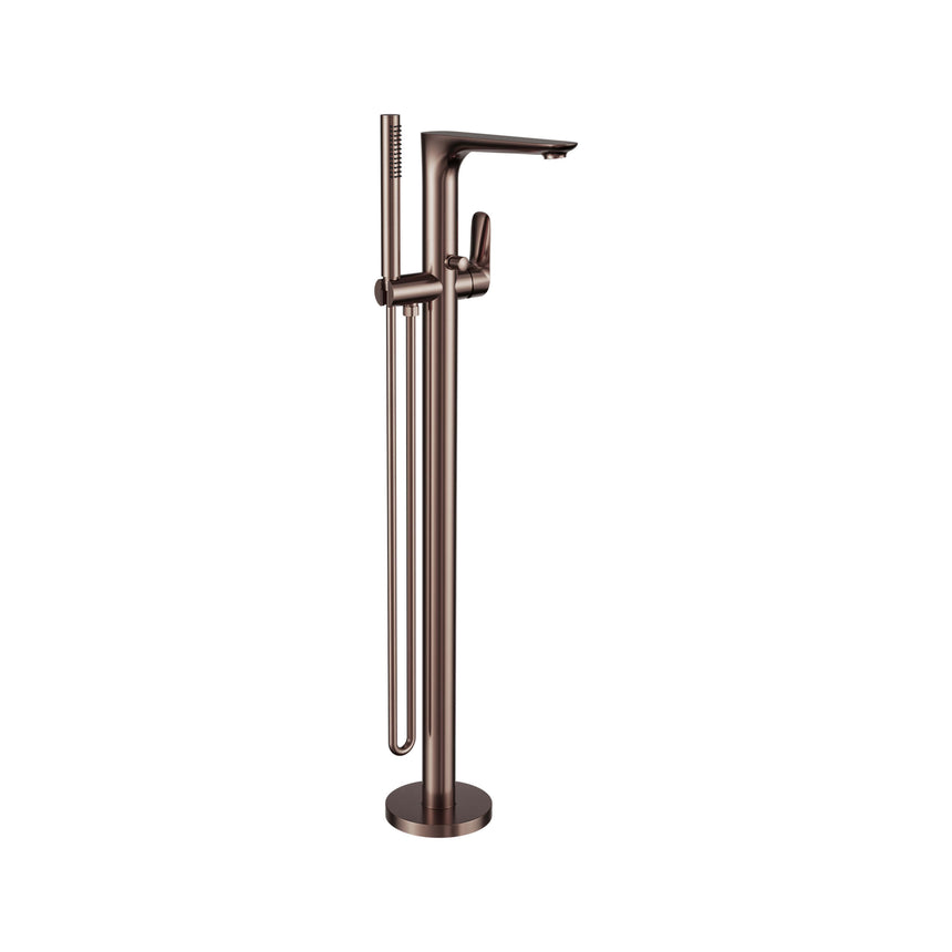 Nero Bianca Freestanding Bath Mixer With Hand Shower Brushed Bronze Tapware Nero Default Title