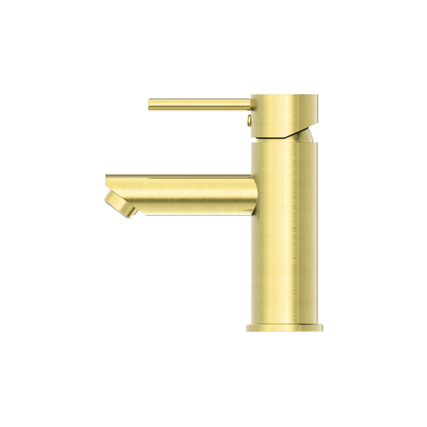 Nero Dolce Basin Mixer Straight Spout Brushed Gold Tapware Nero