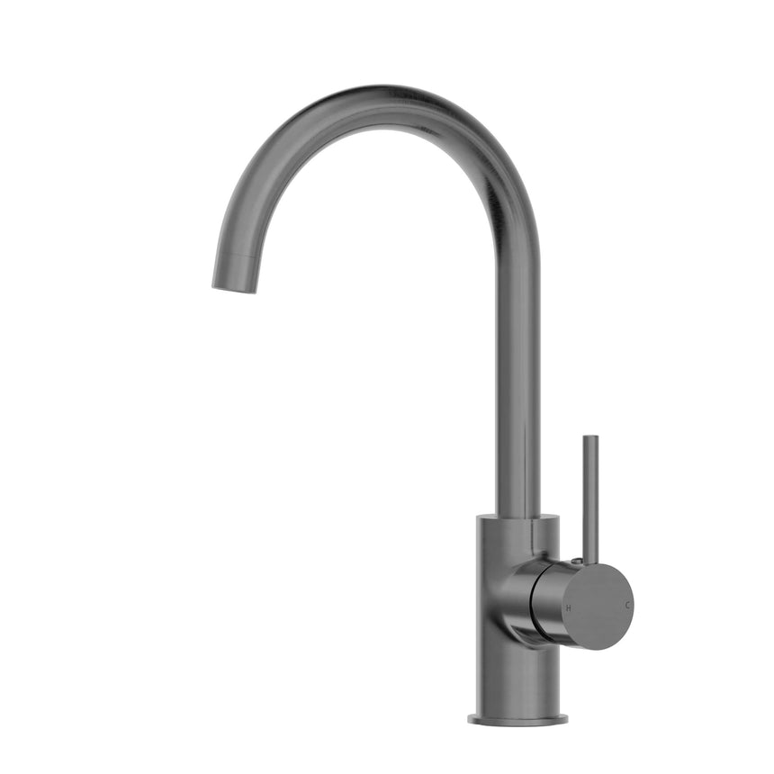 Nero Dolce Kitchen Mixer Gooseneck Gun Metal Tapware Nero