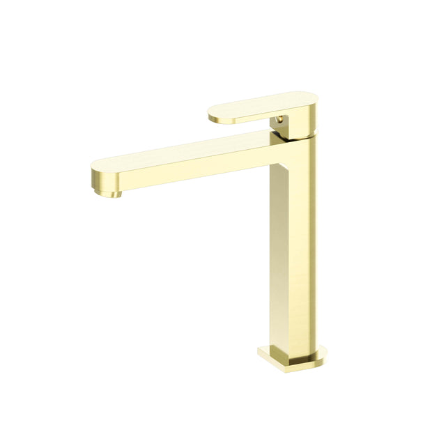 Nero Ecco Tall Basin Mixer Brushed Gold Tapware Nero Default Title