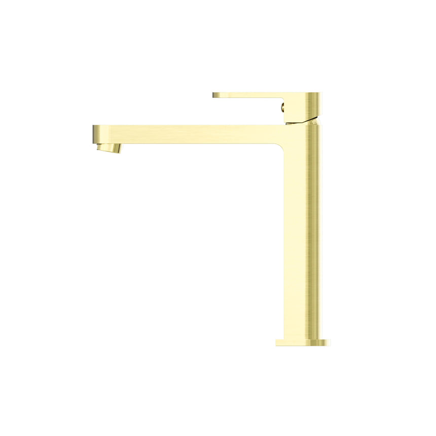 Nero Ecco Tall Basin Mixer Brushed Gold Tapware Nero