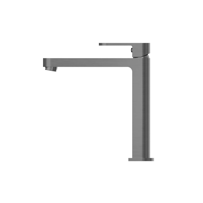 Nero Ecco Tall Basin Mixer Gun Metal Tapware Nero
