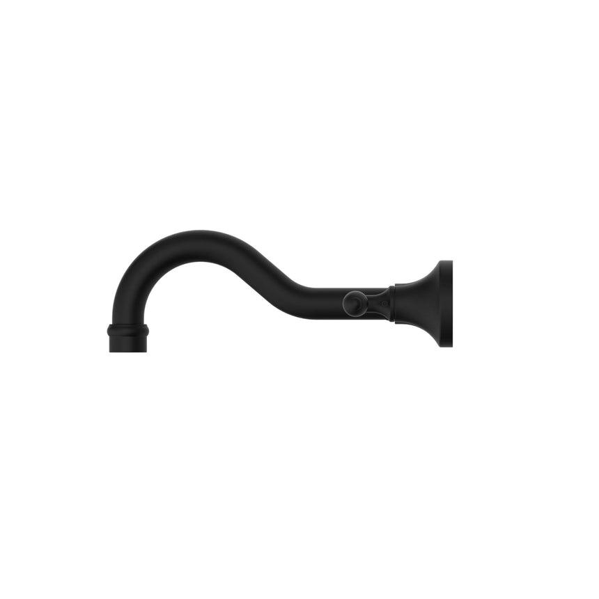 Nero York Wall Basin Set With Metal Lever Matte Black Tapware Nero