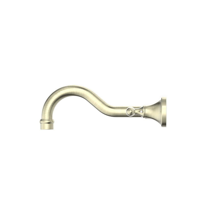 Nero York Wall Basin Set With Metal Lever Aged Brass Tapware Nero