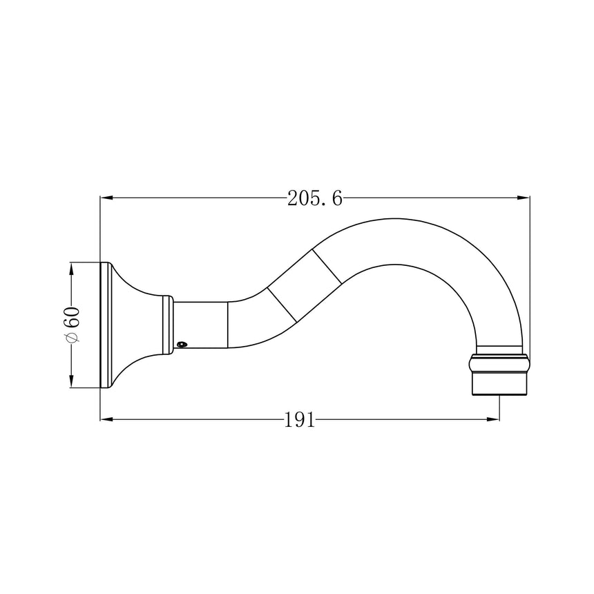 Nero York Basin/Bath Spout Only Brushed Nickel Bath Spout Nero