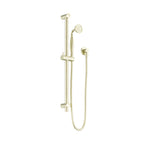 Nero York Shower Rail With Metal Hand Shower Aged Brass