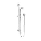 Nero York Shower Rail With Metal Hand Shower Brushed Nickel