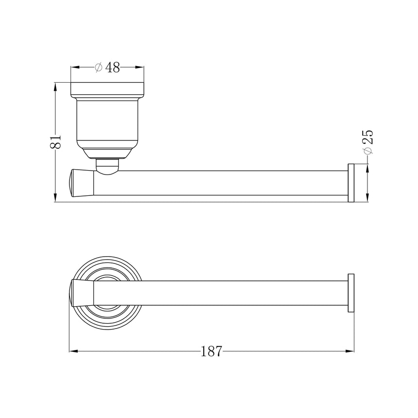 Nero York Toilet Roll Holder Brushed Nickel Bathroom Accessories Nero