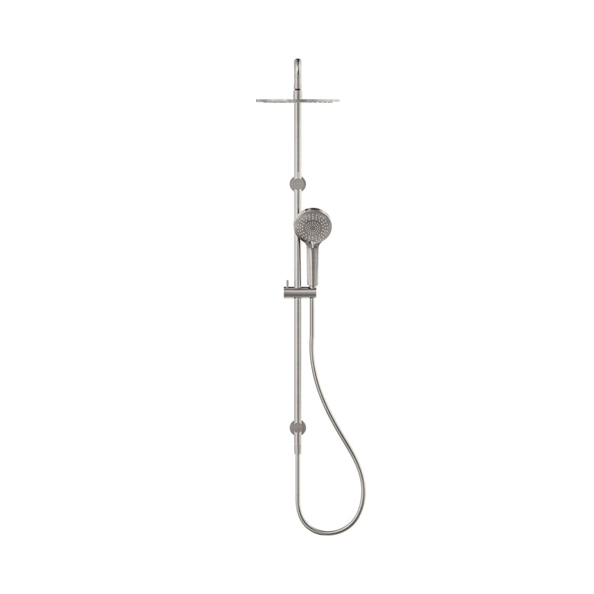 Nero Round Twin Shower Brushed Nickel Shower Nero