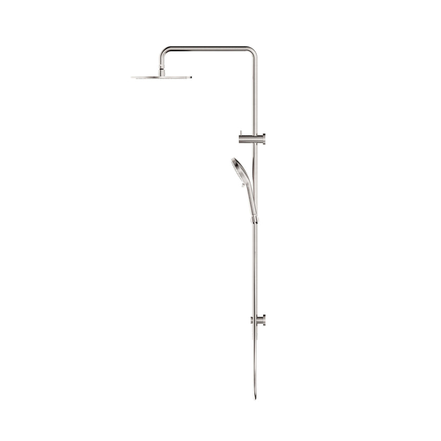 Nero Round Twin Shower Brushed Nickel Shower Nero