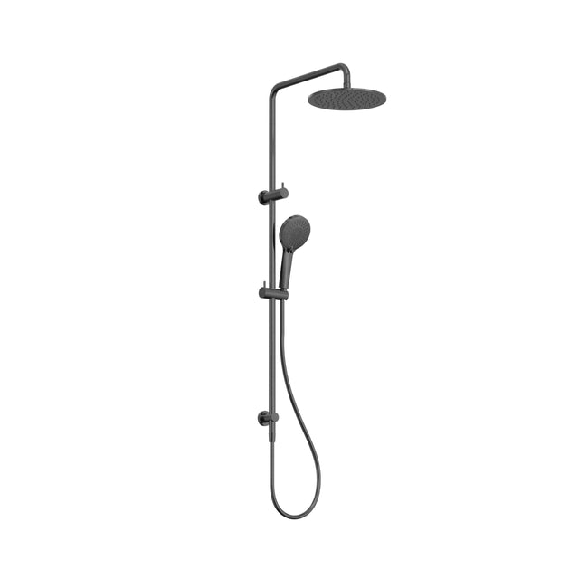 Nero Round Twin Shower Gun Metal Shower Nero Default Title