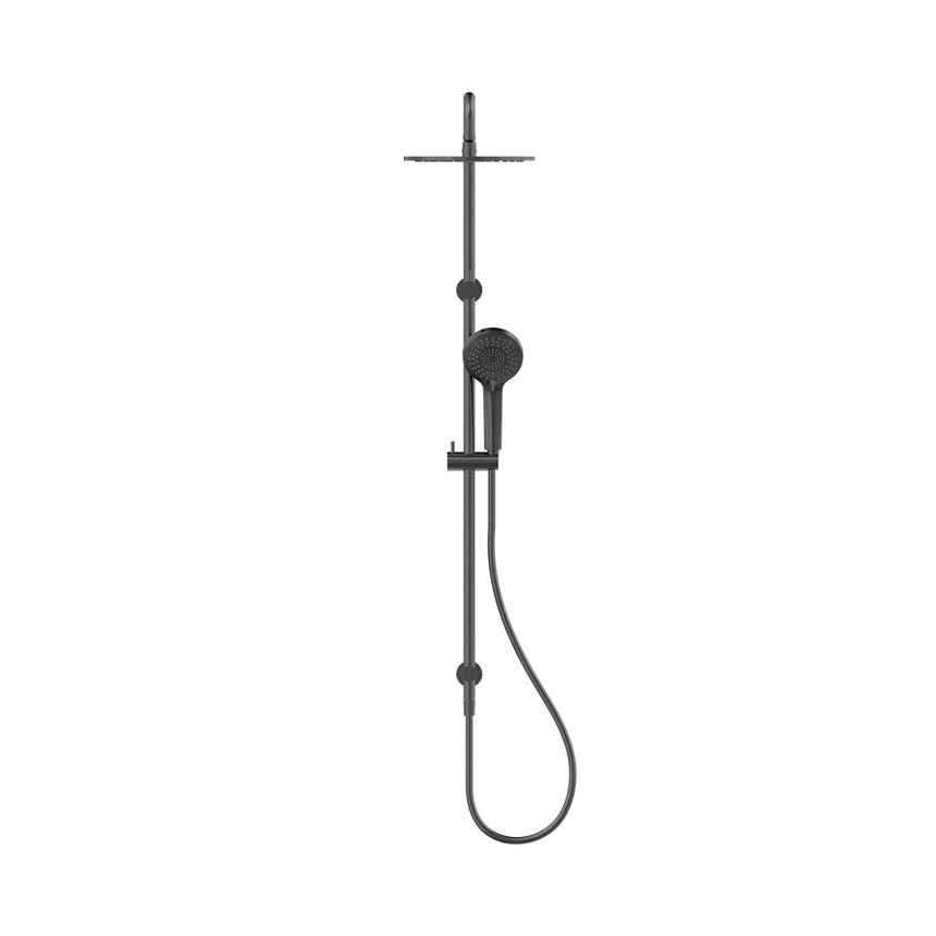 Nero Round Twin Shower Gun Metal Shower Nero