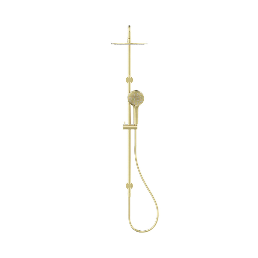 Nero Round Twin Shower Brushed Gold Shower Nero
