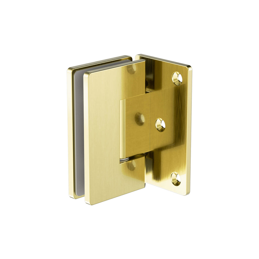 Nero 90 Degree Glass To Wall Shower Hinge 10mm Glass Brushed Gold Other Accessories Nero Default Title