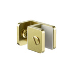 Nero Over-Panel Glass To Glass Fitting 10mm Glass Brushed Gold
