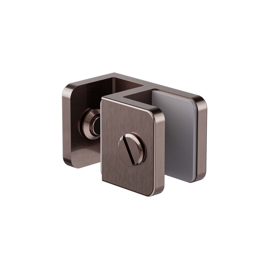 Nero Over-Panel Glass To Glass Fitting 10mm Glass Brushed Bronze Other Accessories Nero Default Title