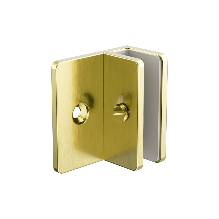 Nero Shower F Bracket 10mm Glass Brushed Gold Other Accessories Nero Default Title