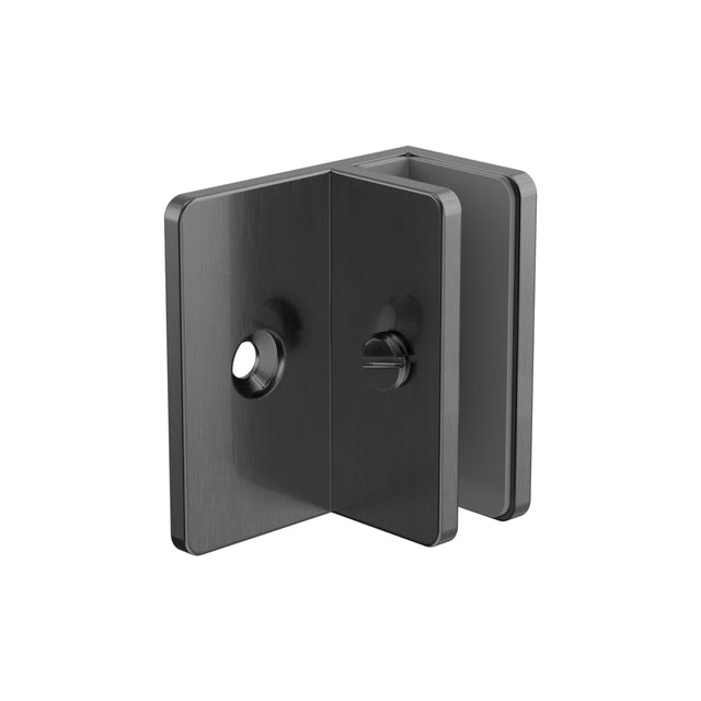 Nero Shower F Bracket 10mm Glass Gun Metal Other Accessories Nero Default Title