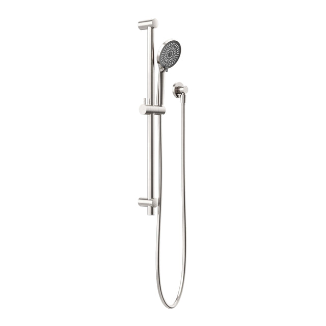 Nero Round Metal Project Shower Rail 4 Star Rating Brushed Nickel Shower Nero Default Title
