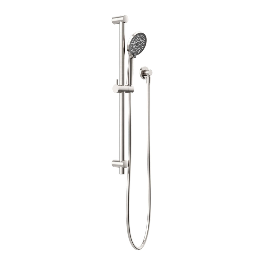 Nero Round Metal Project Shower Rail 4 Star Rating Brushed Nickel Shower Nero Default Title