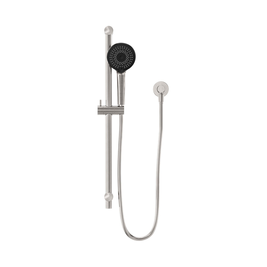 Nero Round Metal Project Shower Rail 4 Star Rating Brushed Nickel Shower Nero