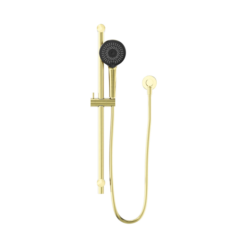 Nero Round Metal Project Shower Rail 4 Star Rating Brushed Gold Shower Nero