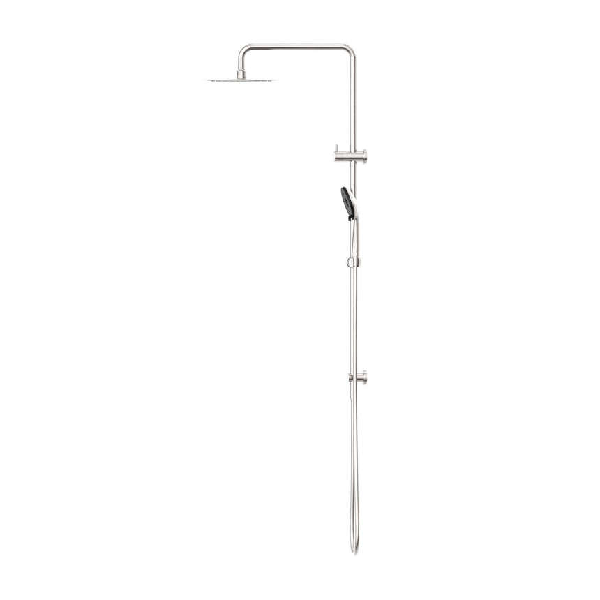 Nero Round Project Twin Shower 4 Star Rating Brushed Nickel Shower Nero