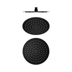 Nero 250mm Round Stainless Steel Shower Head 4 Star Rating Matte Black