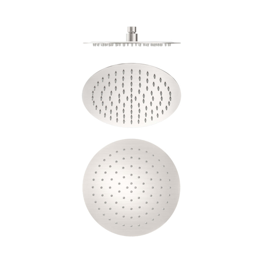 Nero 250mm Round Stainless Steel Shower Head 4 Star Rating Brushed Nickel Shower Nero Default Title