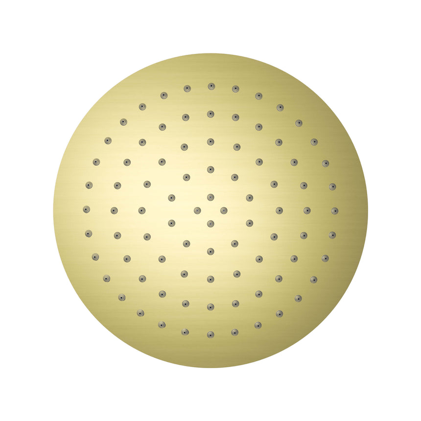Nero 250mm Round Stainless Steel Shower Head 4 Star Rating Brushed Gold Shower Nero