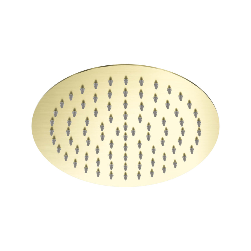 Nero 250mm Round Stainless Steel Shower Head 4 Star Rating Brushed Gold Shower Nero