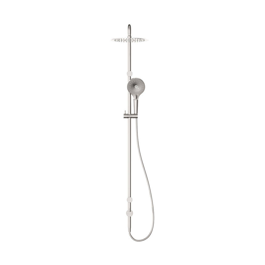Nero Mecca Care 25mm Grab Rail 900mm Twin Shower Set Brushed Nickel Shower Nero