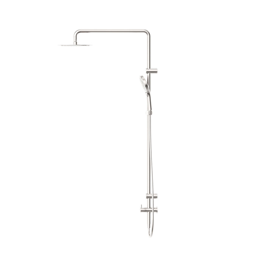 Nero Mecca Care 25mm Grab Rail 900mm Twin Shower Set Brushed Nickel Shower Nero