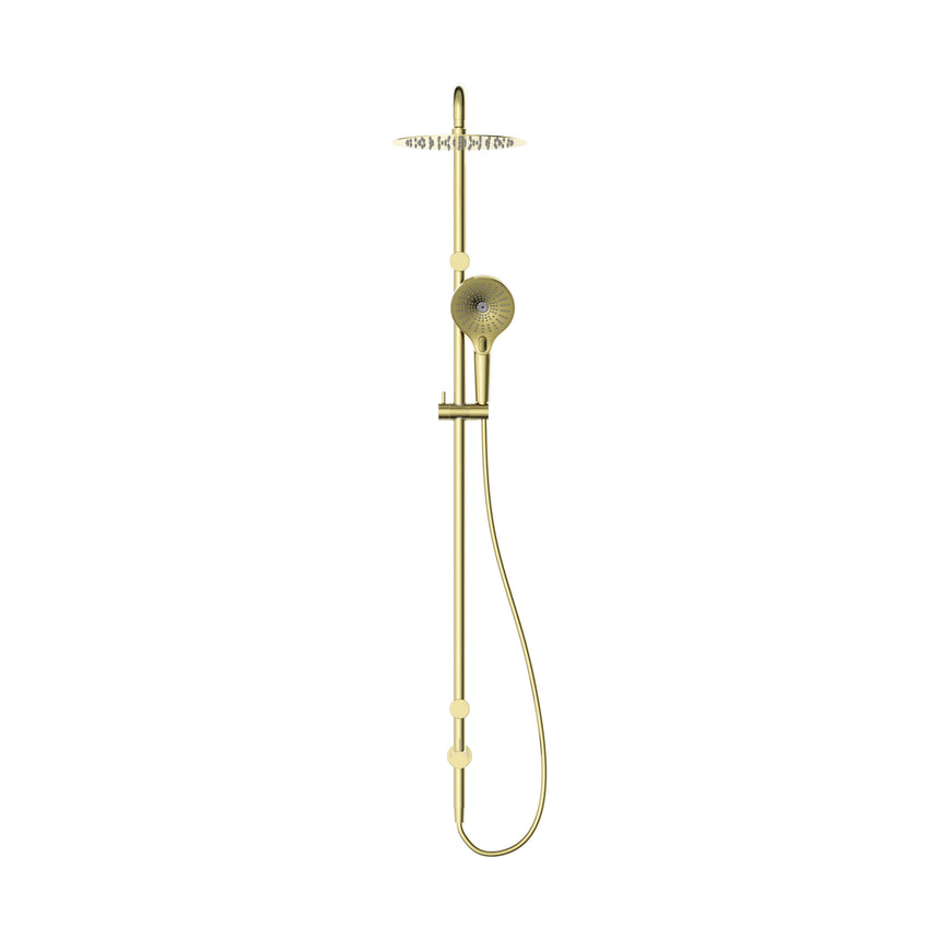 Nero Mecca Care 25mm Grab Rail 900mm Twin Shower Set Brushed Gold Shower Nero