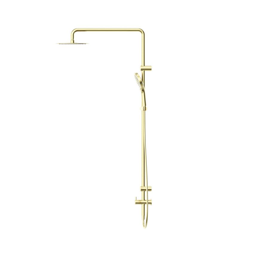Nero Mecca Care 25mm Grab Rail 900mm Twin Shower Set Brushed Gold Shower Nero