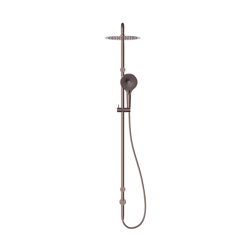 Nero Mecca Care 25mm Grab Rail 900mm Twin Shower Set Brushed Bronze Shower Nero