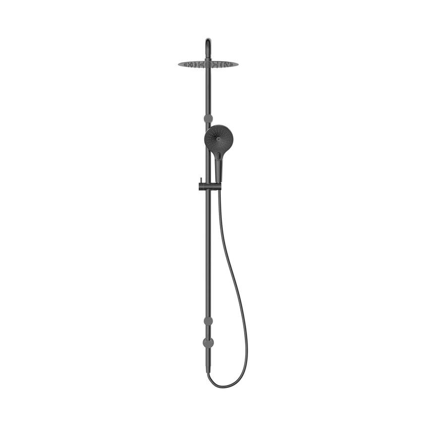 Nero Mecca Care 25mm Grab Rail 900mm Twin Shower Set Gun Metal Shower Nero