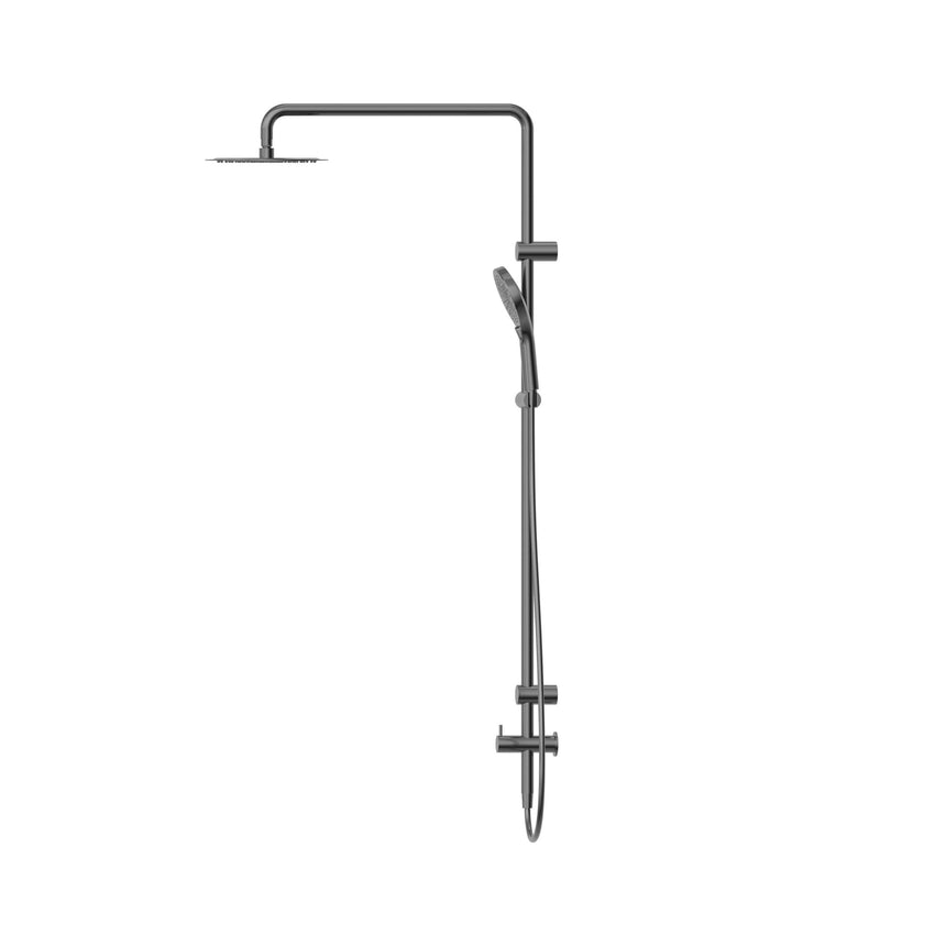 Nero Mecca Care 25mm Grab Rail 900mm Twin Shower Set Gun Metal Shower Nero