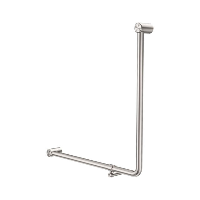 Nero Mecca Care 32mm 90 Degree Bent Tube Grab Rail 750x750mm Brushed Nickel Bathroom Accessories Nero Default Title
