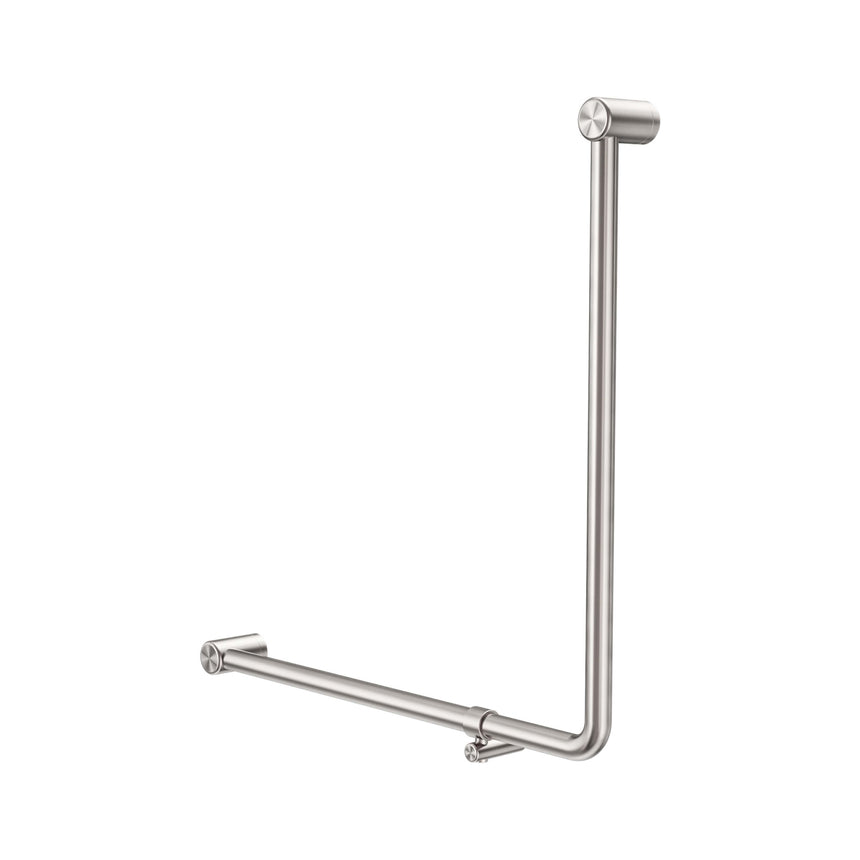 Nero Mecca Care 32mm 90 Degree Bent Tube Grab Rail 750x750mm Brushed Nickel Bathroom Accessories Nero Default Title